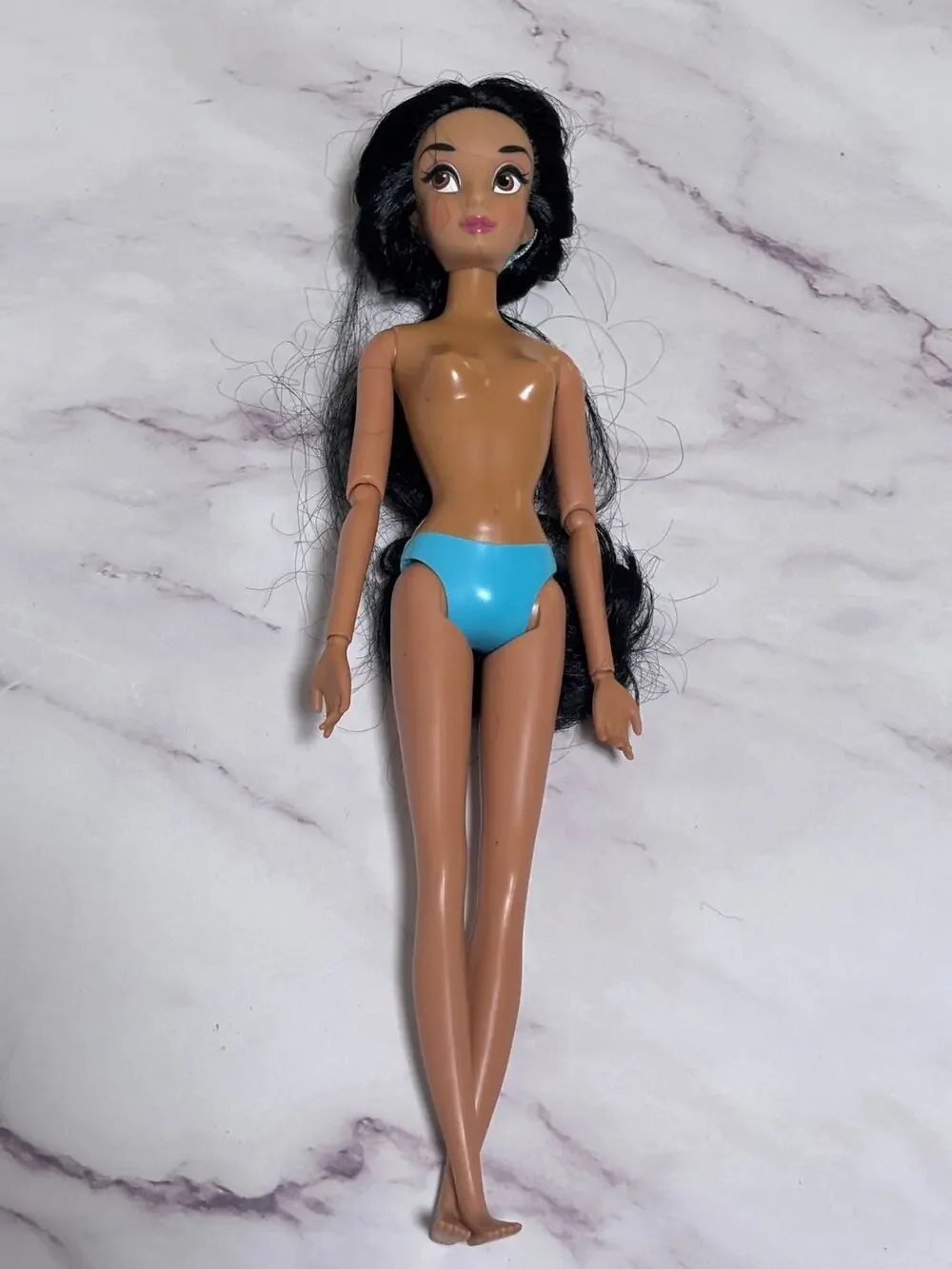 Disney Store London Aladdin Princess Jasmine Articulated Barbie Doll Nude 12”